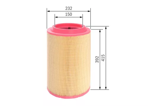 Luchtfilter BOSCH F 026 400 073)