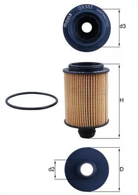 Oliefilter KNECHT OX 553D)