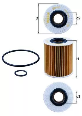 Oliefilter KNECHT OX 413D1)