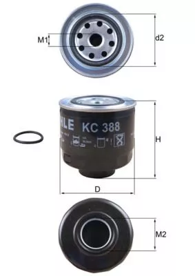 Brandstoffilter KNECHT KC 388D)