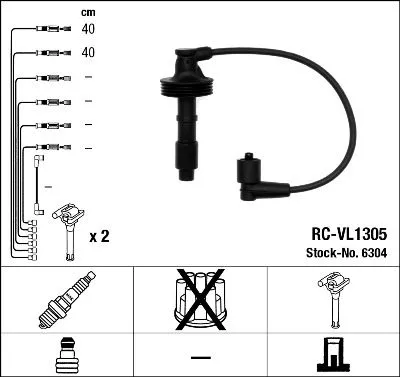 Ontstekingskabelset NGK 6304)