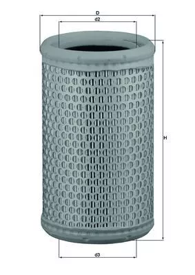 Luchtfilter KNECHT LX 646/1)