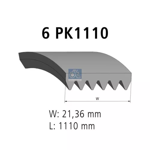 V-ribbed Belt DT Spare Parts 5.41418)