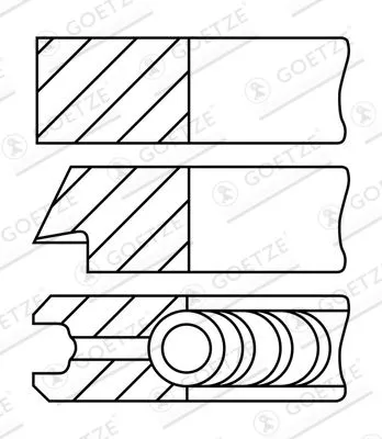 Zuigerveerenset GOETZE ENGINE 08-148300-00)