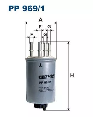 Brandstoffilter FILTRON PP 969/1)