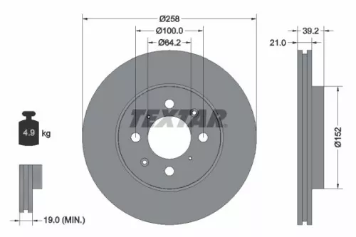 Remschijf TEXTAR 92165900)