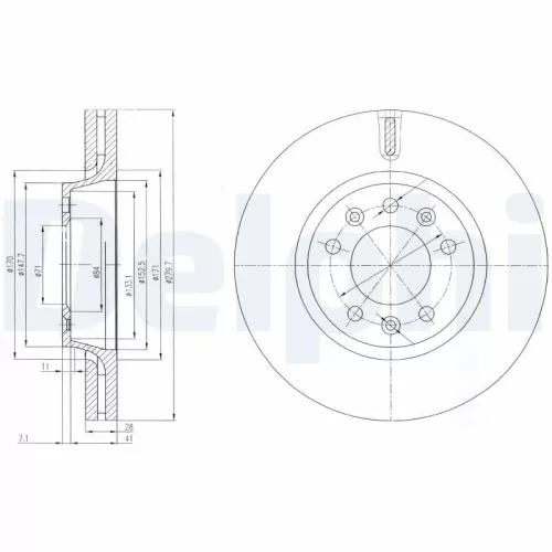 Remschijf DELPHI BG4084)