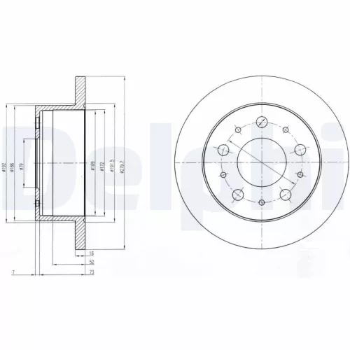 Brake Disc DELPHI BG4099)