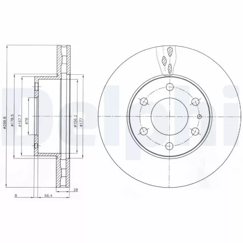 Brake Disc DELPHI BG4100)