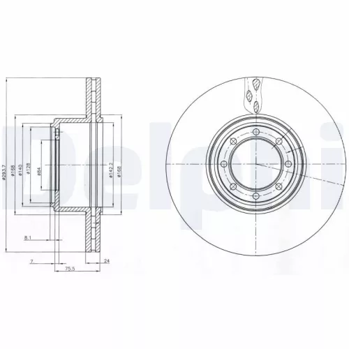 Remschijf DELPHI BG4102)