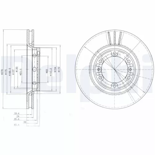 Remschijf DELPHI BG4132)