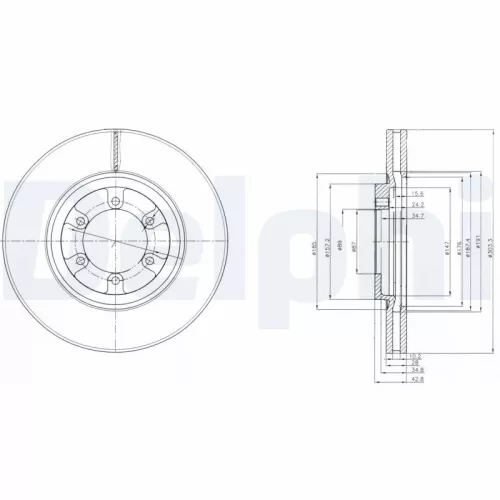 Remschijf DELPHI BG4133)