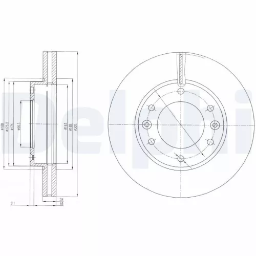Remschijf DELPHI BG4137)