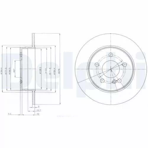 Remschijf DELPHI BG4152)
