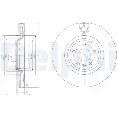 Remschijf DELPHI BG9054)