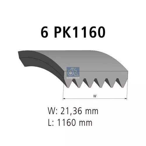 V-ribbed Belt DT Spare Parts 12.15411)