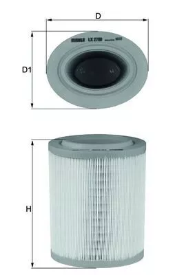 Luchtfilter KNECHT LX 2790)