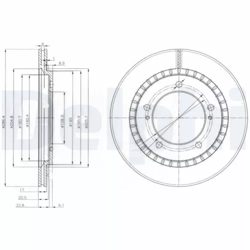 Remschijf DELPHI BG3820)
