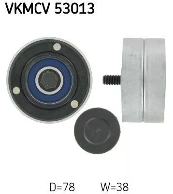 Ombuigings-/geleidingspoelie, V-geribbelde riem SKF VKMCV 53013)