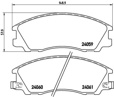 Remblokkenset, schijfrem BREMBO P 30 017)