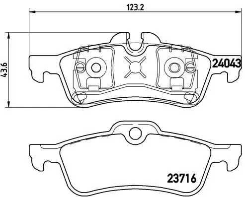 Remblokkenset, schijfrem BREMBO P 06 032)
