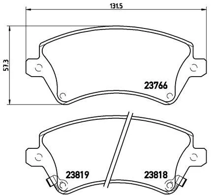 Remblokkenset, schijfrem BREMBO P 83 064)