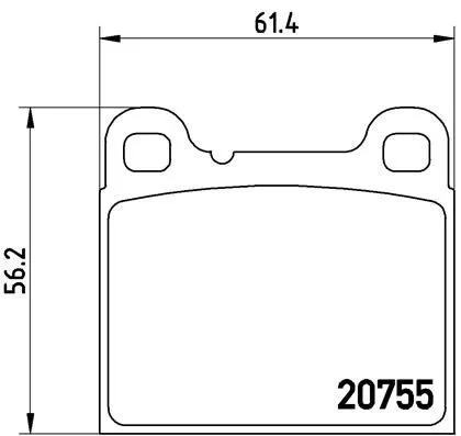Brake Pad Set, disc brake BREMBO P 86 002)