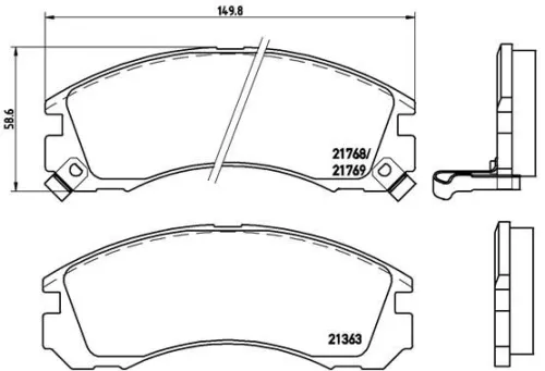 Remblokkenset, schijfrem BREMBO P 54 017)