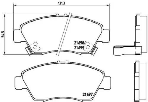 Remblokkenset, schijfrem BREMBO P 28 024)