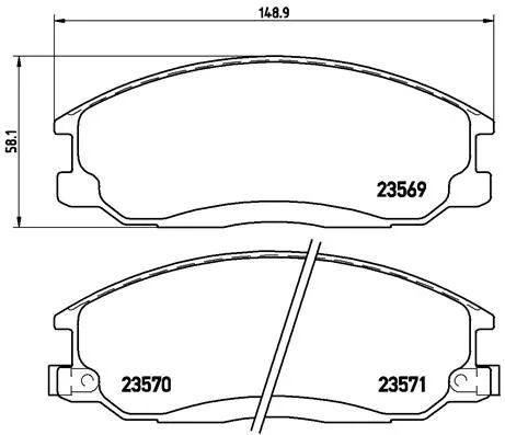 Remblokkenset, schijfrem BREMBO P 30 013)