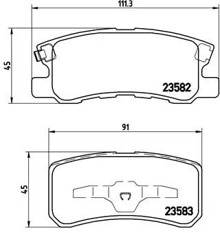 Remblokkenset, schijfrem BREMBO P 54 031)