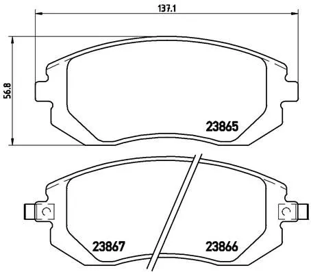 Brake Pad Set, disc brake BREMBO P 78 013)