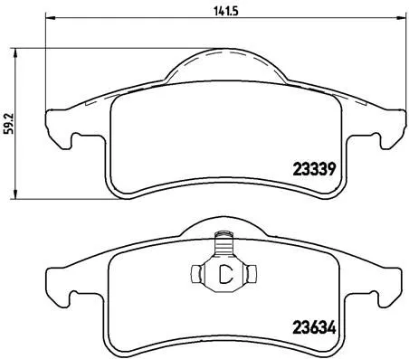 Remblokkenset, schijfrem BREMBO P 37 006)