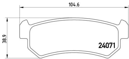 Remblokkenset, schijfrem BREMBO P 10 001)