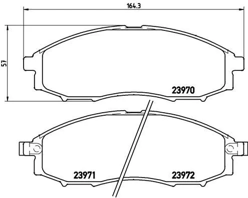 Remblokkenset, schijfrem BREMBO P 56 049)