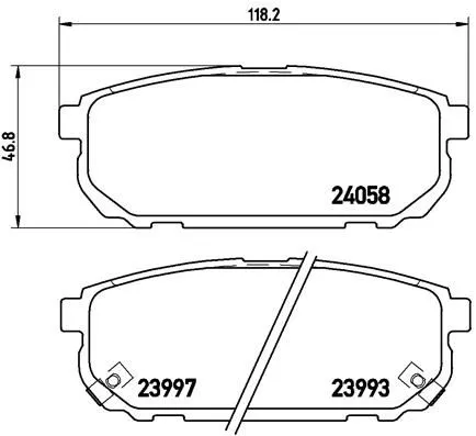 Remblokkenset, schijfrem BREMBO P 30 023)