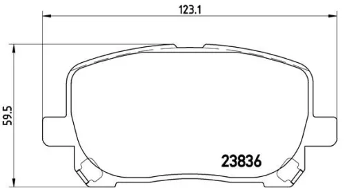 Remblokkenset, schijfrem BREMBO P 83 061)