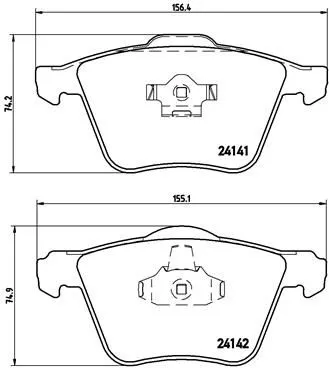 Remblokkenset, schijfrem BREMBO P 86 018)