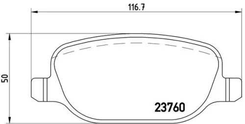 Remblokkenset, schijfrem BREMBO P 23 089)