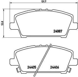 Remblokkenset, schijfrem BREMBO P 28 037)