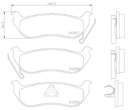 Remblokkenset, schijfrem BREMBO P 37 009)