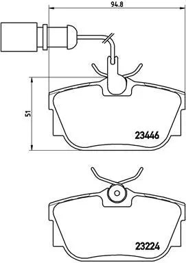 Brake Pad Set, disc brake BREMBO P 85 059)