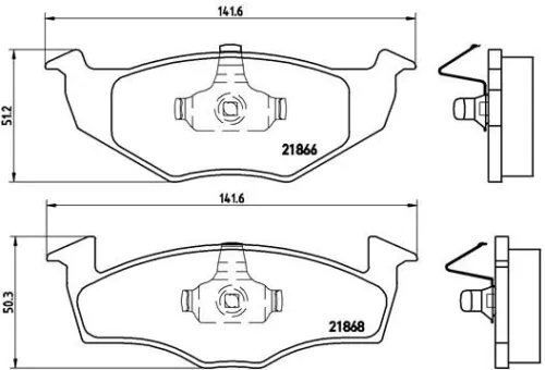 Remblokkenset, schijfrem BREMBO P 85 025)