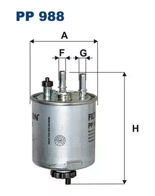 Brandstoffilter FILTRON PP 988)