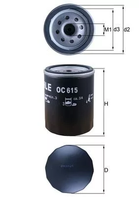 Oil Filter KNECHT OC 615)