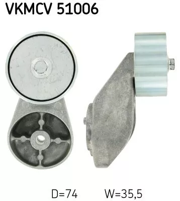 Ombuigings-/geleidingspoelie, V-geribbelde riem SKF VKMCV 51006)