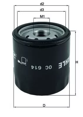 Oil Filter KNECHT OC 614)