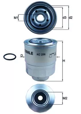 Brandstoffilter KNECHT KC 256D)