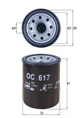 Oil Filter KNECHT OC 617)