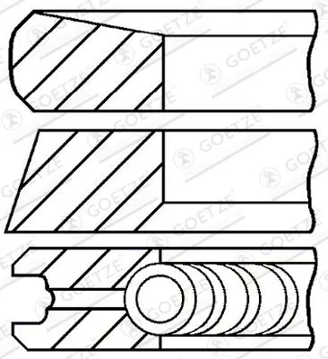 Zuigerveerenset GOETZE ENGINE 08-422000-00)